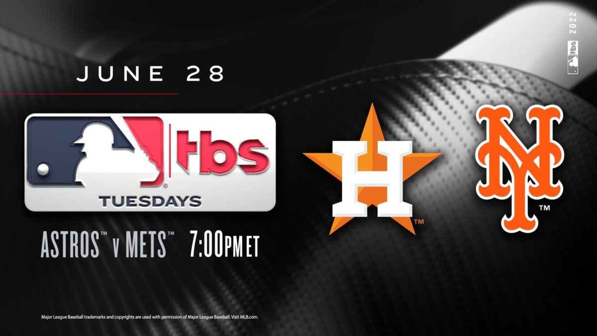 Photo of MLB on TBS Tuesday Night to Feature Division Leaders in Interleague Matchup – Houston Astros vs. New York Mets, Tomorrow Tuesday, June 28, at 7 p.m. ET