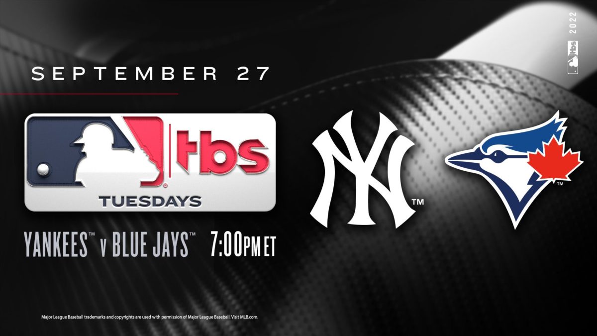 Photo of MLB on TBS Tuesday Night to Showcase Key American League East Battle – Division-Leading New York Yankees and Aaron Judge vs. Current AL Wild Card-Leading Toronto Blue Jays – Tuesday, Sept. 27, at 7 p.m. ET