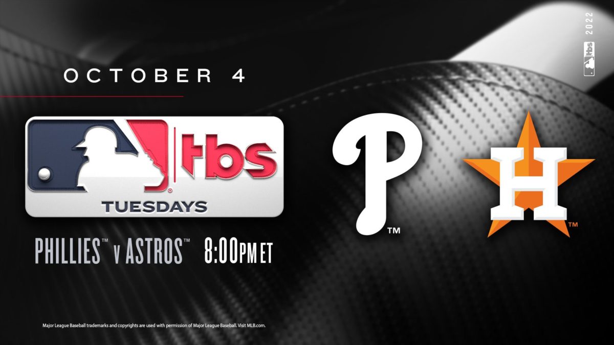 Photo of MLB on TBS Tuesday Night Regular Season Finale to Showcase NL’s Current Final Wild Card Holder – Philadelphia Phillies vs. AL No. 1 Seed Houston Astros – in Full National Telecast, Tuesday, Oct. 4, at 8 p.m. ET