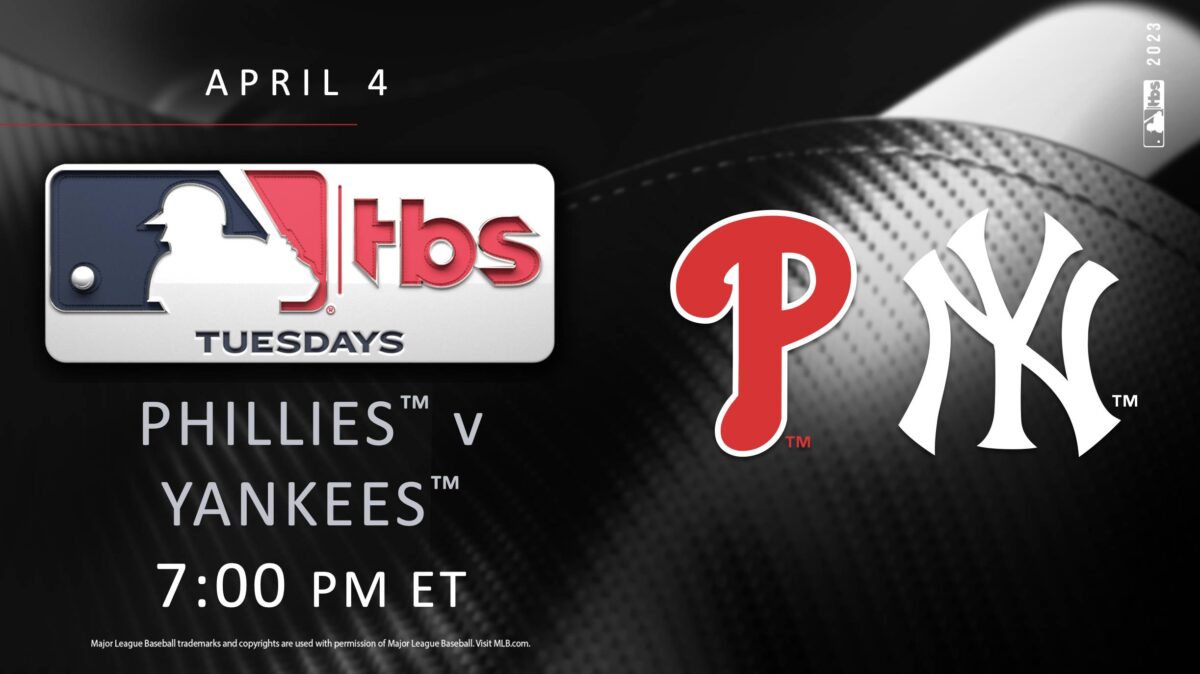 Photo of <strong>Warner Bros. Discovery Sports Leads Off 50<sup>th</sup> Year of Baseball on TBS with Phillies-Yankees Interleague Showdown — Tuesday, April 4 at 7 p.m. ET </strong>  