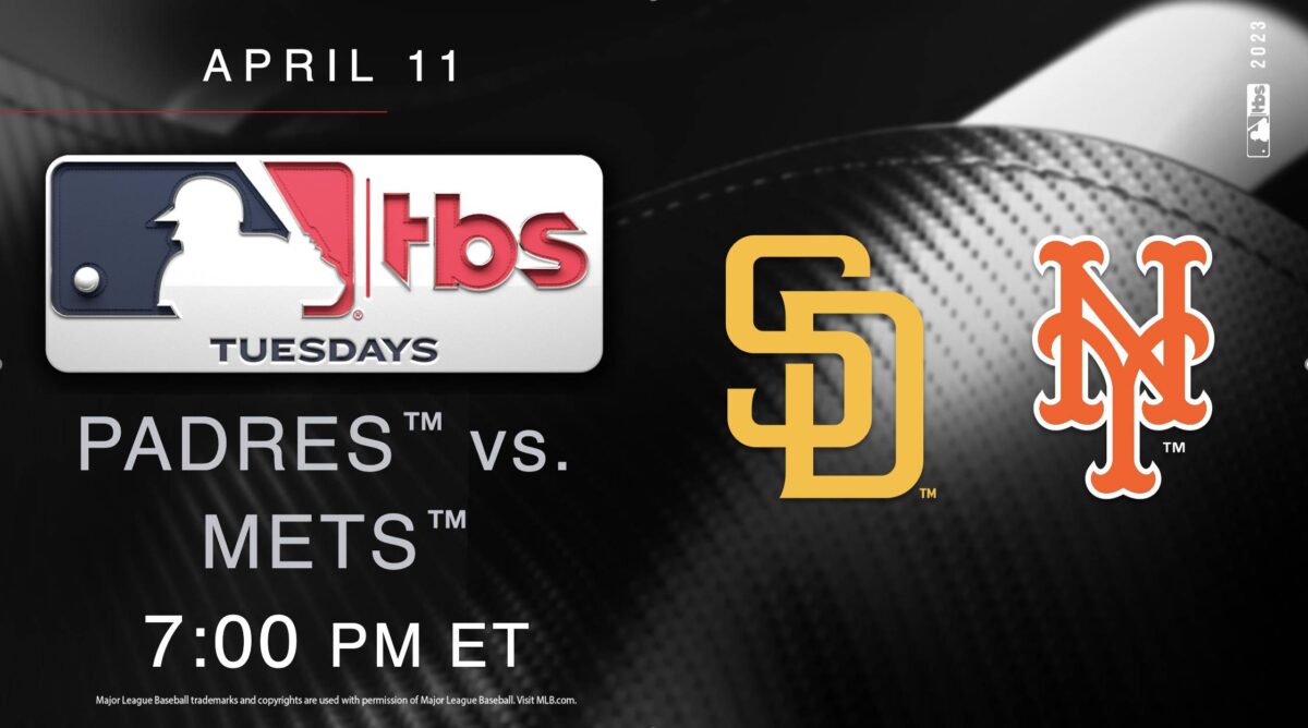 Photo of <strong>MLB on TBS to Feature Padres vs. Mets on Tuesday, April 11 – Pregame Coverage Starts at 6:30p.m. ET </strong>  